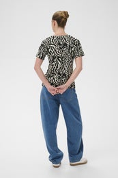 Kaffe Bella T-paita 10508467, mustavalkoinen