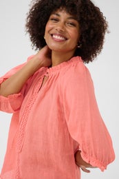 Cream Bellis Lace pellavapaita, koralli